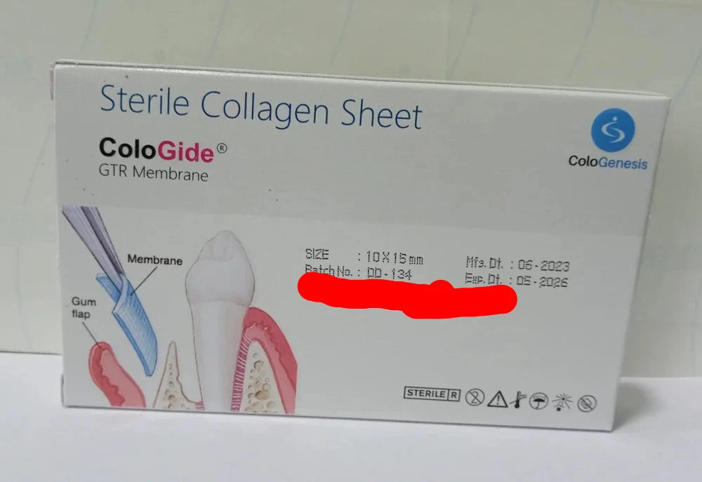 ColoGenesis GTR membrane buy Sterile Collagen Sheet for dental procedures, 10x15 cm size