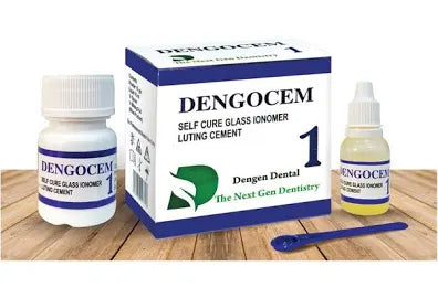 Beetle Dental DENGOCEM self cure kit with bottle box and spatula for glass ionomer luting cement