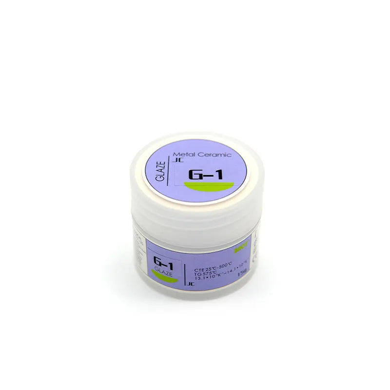 Beetle Dental G-1 Metal Ceramic Dental Glaze Powder 15g in a white container for dental applications
