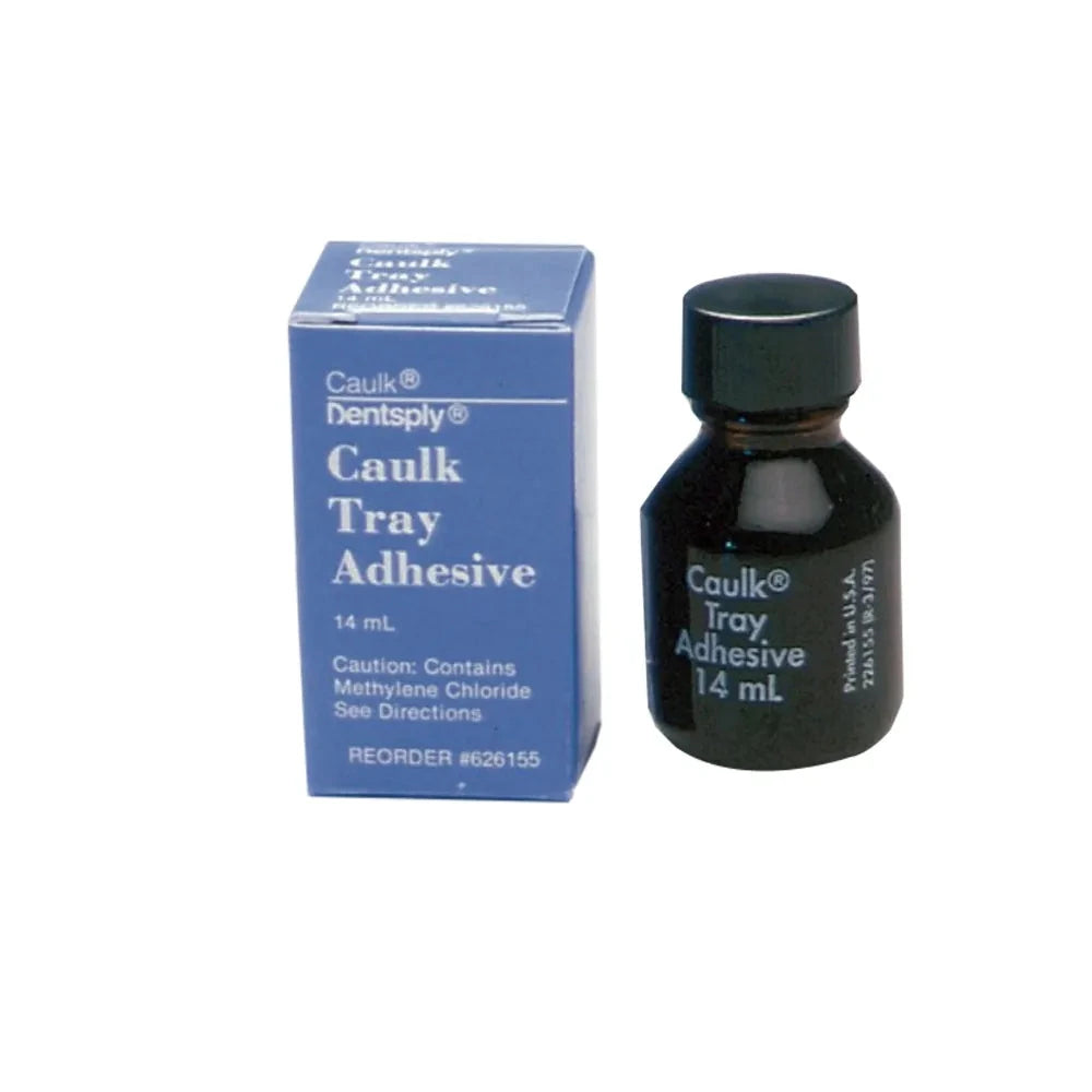 Dentsply Caulk Tray Adhesive 14 mL Bottle with Blue Packaging for Dental Use