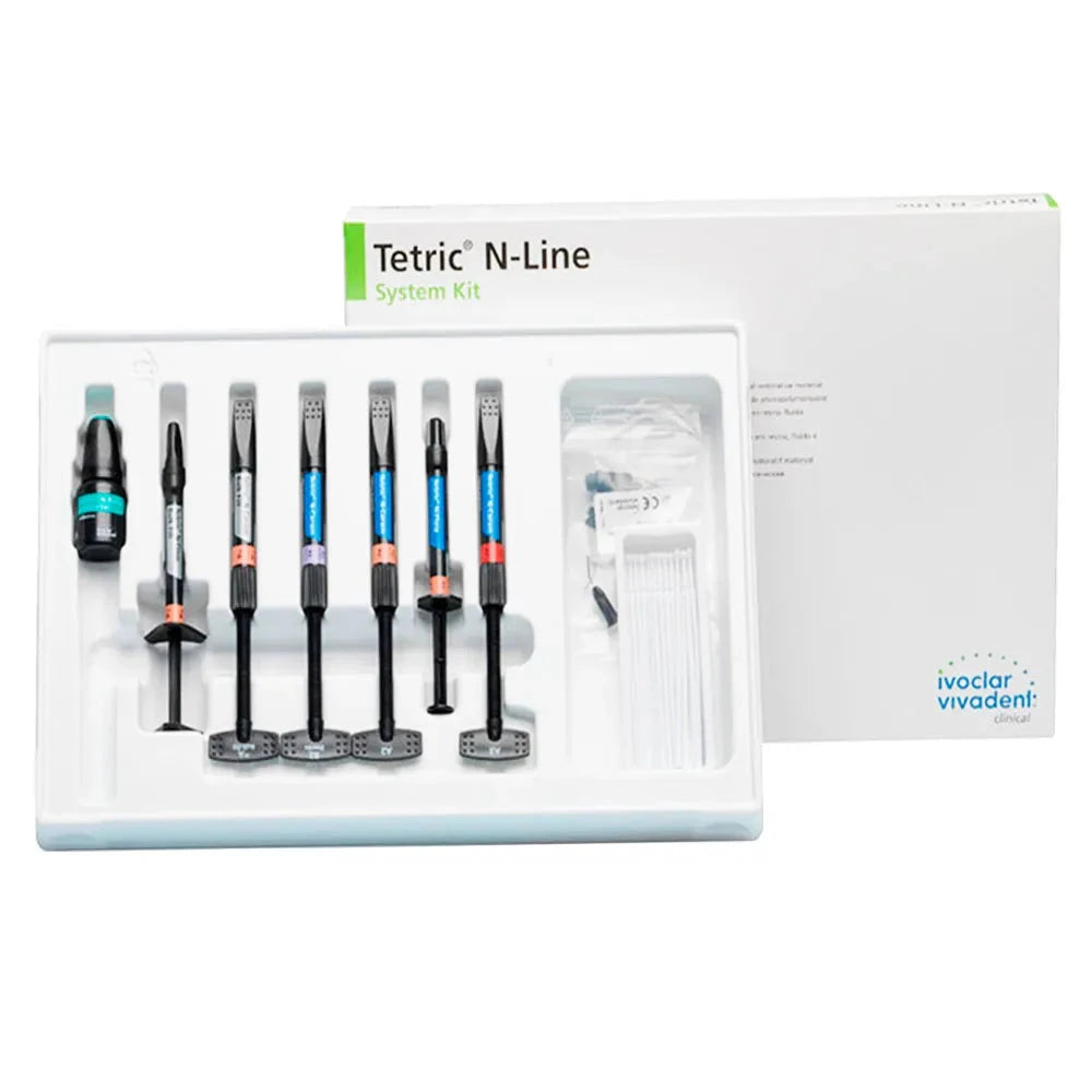 Tetric N Ceram composite kit featuring various shades and accessories for dental restorations