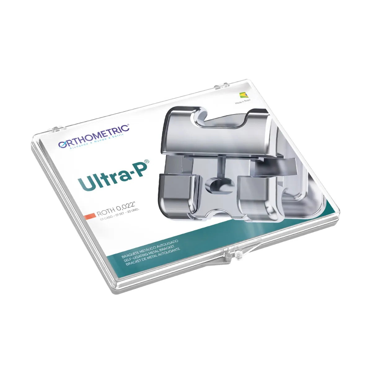 Beetle Dental self ligating bracket kit with Ultra-P Roth 0.022 brackets in a clear storage case