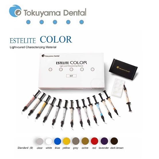 Tokoyama Estellite Color Flowable Composite Kit with Various Shades for Dental Applications
