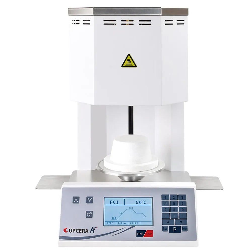 Upcera A7+ porcelain furnace with digital display for precise dental ceramics processing