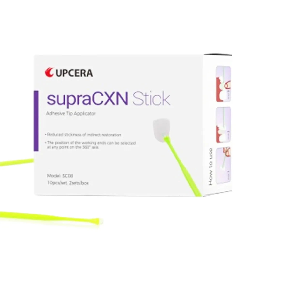 Beetle Dental Upcera SupraCXN adhesive tip applicator pack with ten applicators for precise dental restorations