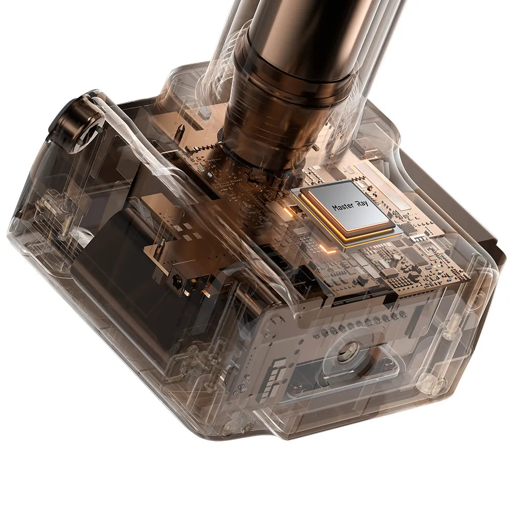 Beetle Dental portable dental x ray machine showing transparent housing and internal circuit board