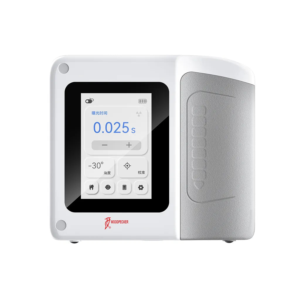 Compact portable dental x ray machine with touchscreen display and ergonomic white housing for clinic use