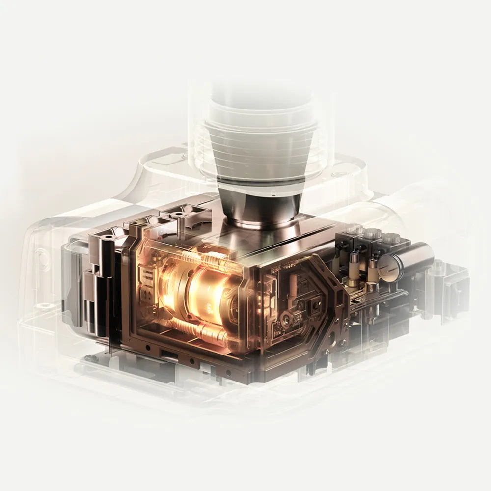 Beetle Dental portable dental x ray machine internal cutaway showing x ray tube and compact electronics