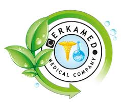 Cerkamed logo showcasing a medical symbol and leaf, ideal for online shoppers to buy Cerkamed supplies online