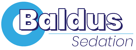 Baldus dental sedation equipment logo in blue and white with professional design for dental practices