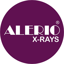 Alerio dental x ray machines logo on a purple background showcasing quality dental imaging