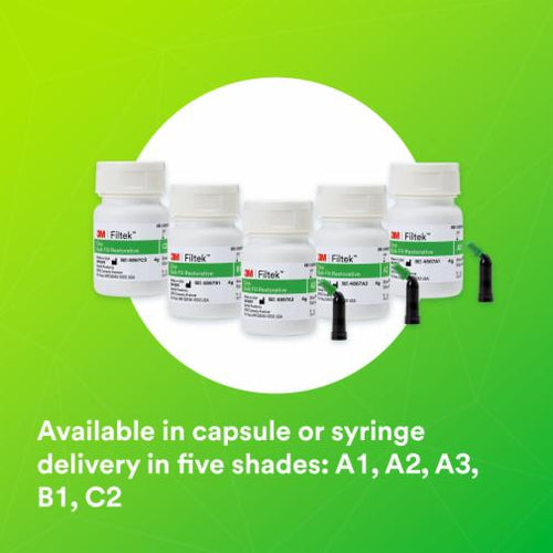 3M ESPE Bulkfil dental capsules and syringes in five shades A1 A2 A3 B1 C2 for dental restoration