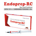 Anabond Endoprep-RC for dentists in a syringe, featuring EDTA and Carbamide Peroxide for root canal treatment