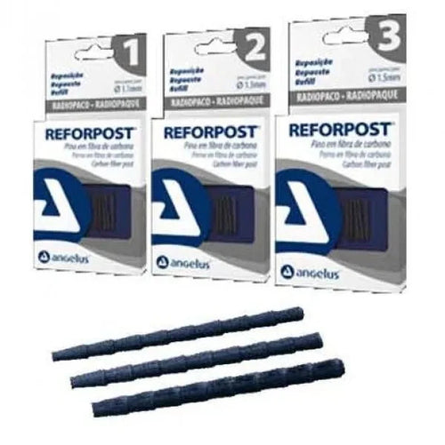 Angelus Reforpost Carbon size 1 black carbon fiber dental posts with packaging boxes