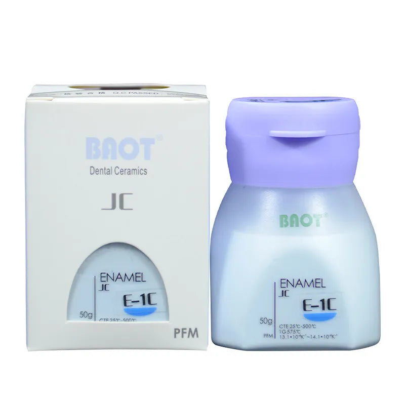 Baot enamel powder classical shades in a 50g container for dental ceramics applications