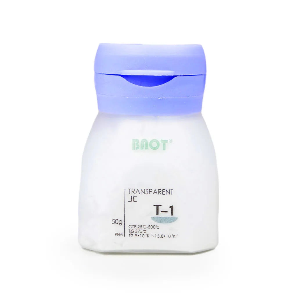 Baot JC Transparent Metal Ceramic Powder 50g Container for Dental Applications