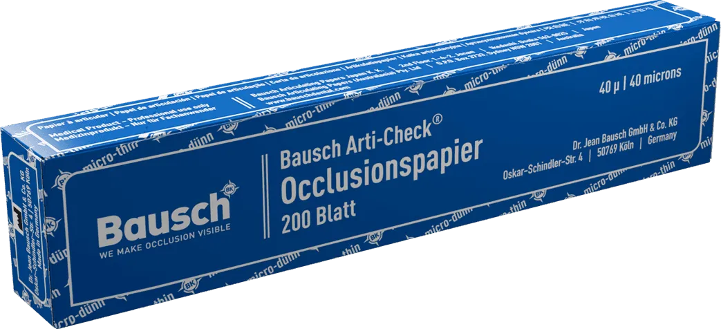 Bausch Arti-Check Dental Articulating Papers Micro Thin 40µ Microns blue box with 200 sheets