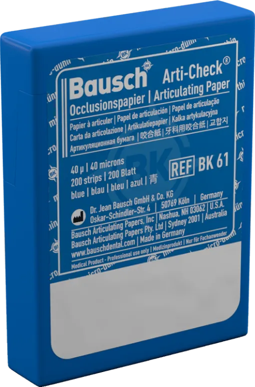 Bausch Arti-Check Dental Articulating Papers Micro Thin 40µ Microns blue box with 200 strips
