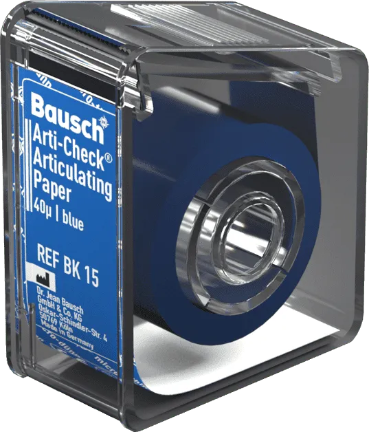 Bausch Arti-Check Dental Articulating Papers Micro Thin 40µ Microns in blue dispenser box