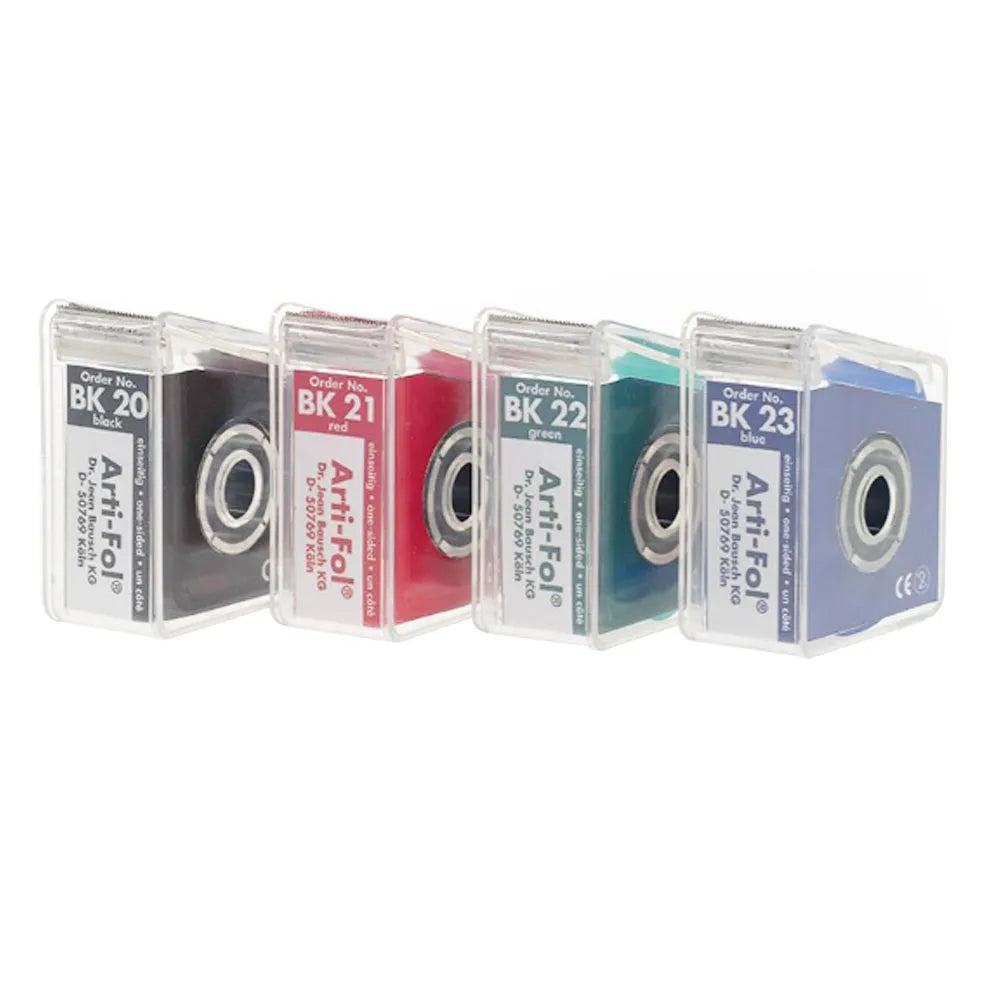 Bausch Arti-Fol Dental Articulating Flim Ultra Thin - 8µ Microns Width 22 mm - 22 Mts.. four colored rolls