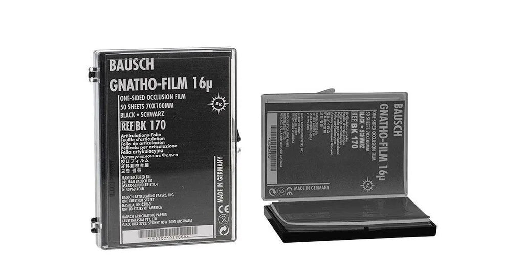 Bausch Gnatho-Film Soft Occlusal Film 16µ Microns black soft x-ray film in protective case