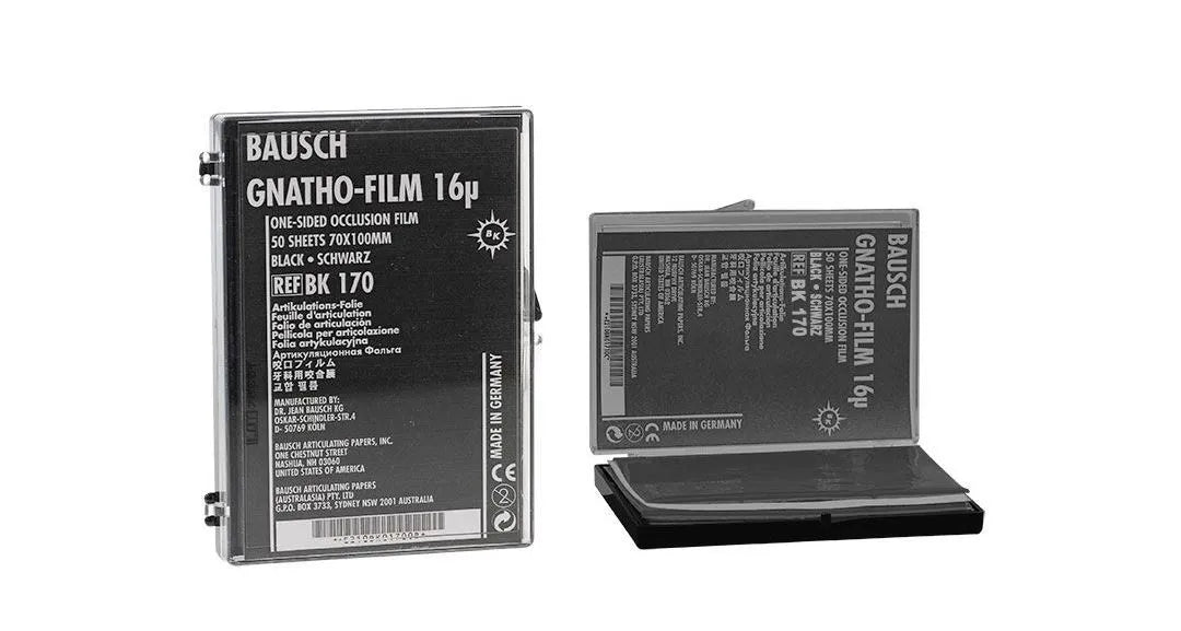 Bausch Gnatho-Film Soft Occlusal Film 16µ Microns black soft x-ray film in protective case