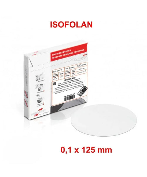 Beetle Dental packaging and round foil sheet Isofolan dental foil 0.1mm 125 mm diameter for dental molding