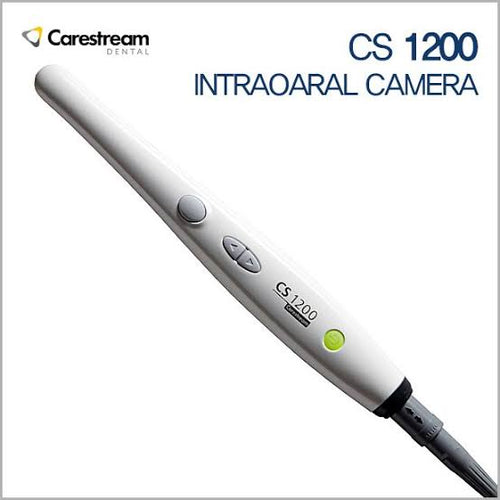 Carestream CS1200 intraoral camera with ergonomic design for dental examinations and patient consultations