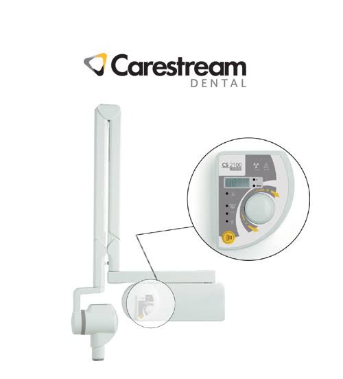 Carestream CS2100 intraoral X-ray sensor with user-friendly control panel for precise dental imaging