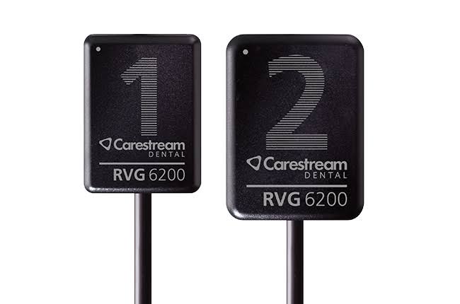 Carestream CS6200 RVG sensor for dental imaging with two sensor sizes for versatile use