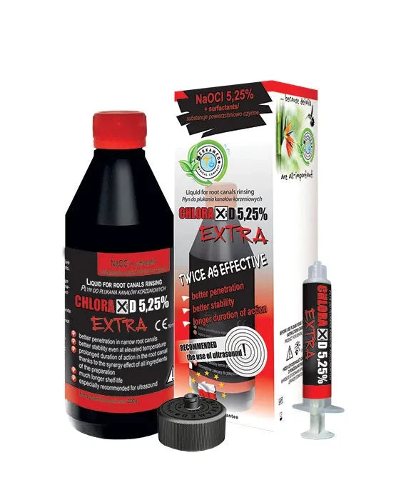 Beetle Dental Cerkamed Chlor 5.25% Extra liquid and syringe for root canals rinse buy Cerkamed Chlor online
