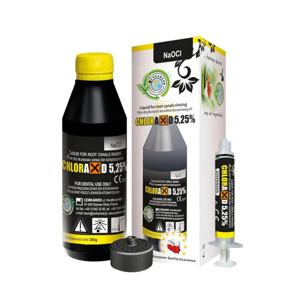Beetle Dental Cerkamed Chlor root canal rinsing liquid with packaging and syringe buy Cerkamed Chlor online