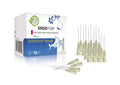 Cerkamed Endo-Top irrigation needles 50 pack with clear plastic hubs and thin metal tips for dental use