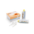 Coltene Affinis putty set with ergonomic cartridges and mixing tips for dental applications