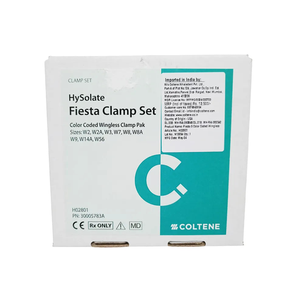 Coltene Brinker tissue retractors included in a HySolate Fiesta Clamp Set for dental procedures