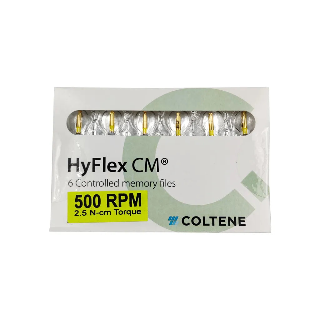 Coltene Hyflex Files 6% 21mm in packaging, featuring controlled memory files for precision dental procedures