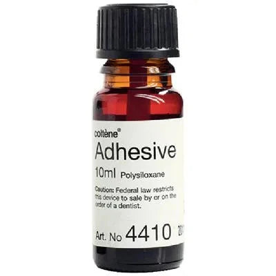 Coltene tray adhesive 10ml bottle with black cap for dental use from Beetle Dental
