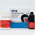 Dengen MTA Bio Identica root repair material kit with white box and two bottles by Beetle Dental