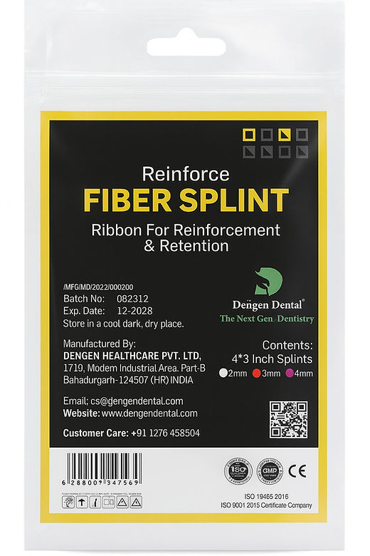 Beetle Dental pack of dental fiber splint ribbon 4x3 inch splints for reinforcement and retention