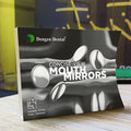 Dengen Dental Concise View packaging of dental mouth mirror set box showing 12 pieces Rainbow color