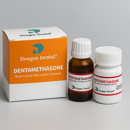 Beetle Dental Dentamethasone root canal obturation cement box and two bottles for endodontic obturation