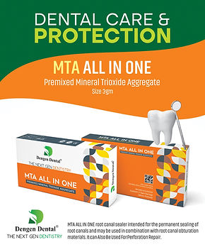 Beetle Dental MTA all in one root canal sealer premixed 9gm box with tooth model and dental mirror