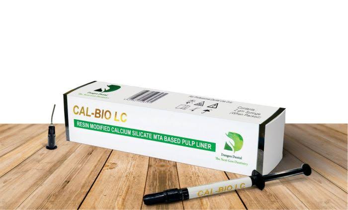 Beetle Dental CAL BIO LC box and syringe applicator for Resin modified calcium silicate dental liner treatment