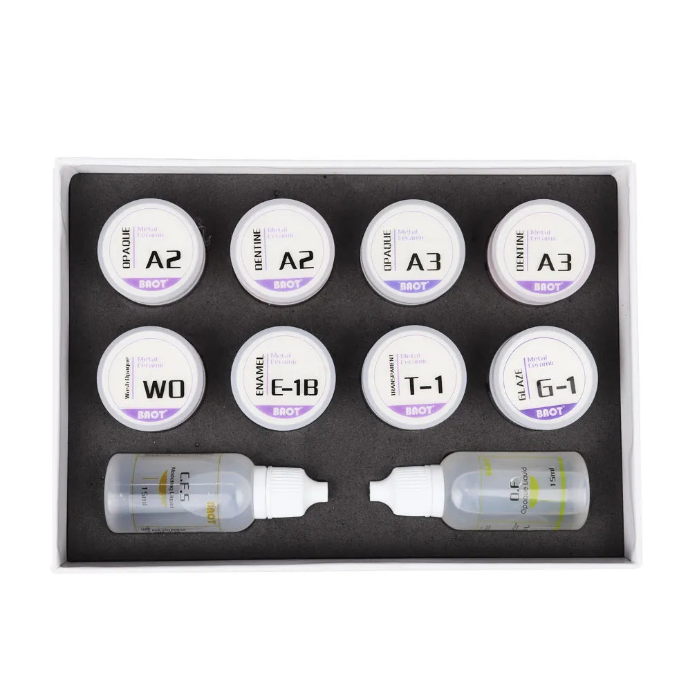 Beetle Dental Ceramic Kit for Crowns including various shades and materials for dental restoration