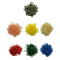Colorful orthodontic elastics in various shades for dental treatment and orthodontic applications