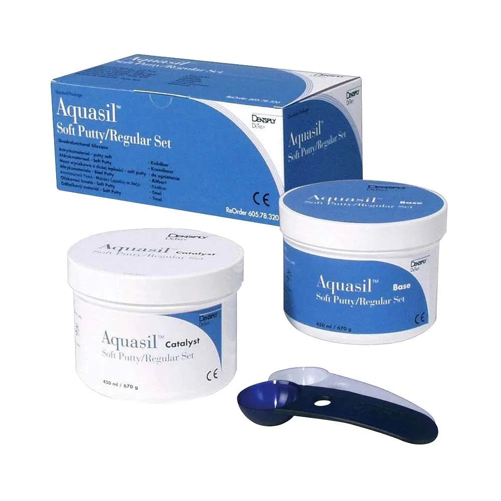 Dentsply Aquasil Putty Regular Set with Cataylst and Base for Dental Impressions
