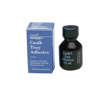 Dentsply Caulk Tray Adhesive 14 mL Bottle with Blue Packaging for Dental Use