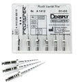 Dentsply retreatment files set with six stainless steel root canal rotary instruments from Beetle Dental