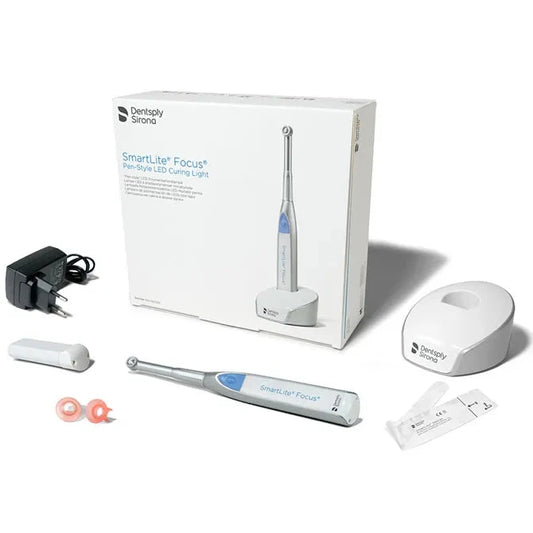 Dentsply SmartLite Focus curing light kit with LED curing light device, charger, and accessories