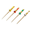 Beetle Dental Dentsply WaveOne Rotary file set with gold and color-coded handles for dental use